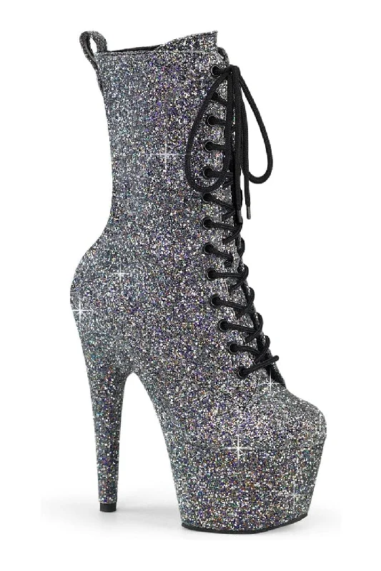 women's ankle boots with glitterADORE-1040GR Black Glitter Ankle Boot