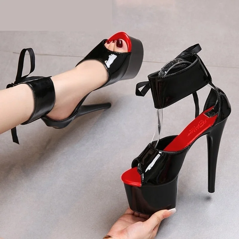 Women's royal blue stiletto heel pumps for a formal eventPatent Leather High Heel Mixed Colors Ankle Strap Women's Summer Sandals Women's royal blue stiletto heel pumps for a formal eventPatent Leather High Heel Mixed Colors Ankle Strap Women's Summer Sandals