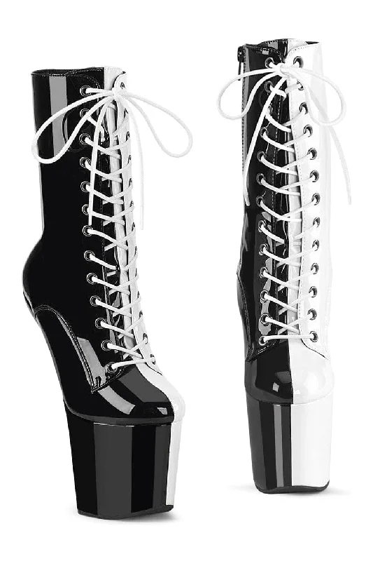women's ankle boots for casual wearCRAZE-1040TT Black Patent Ankle Boot