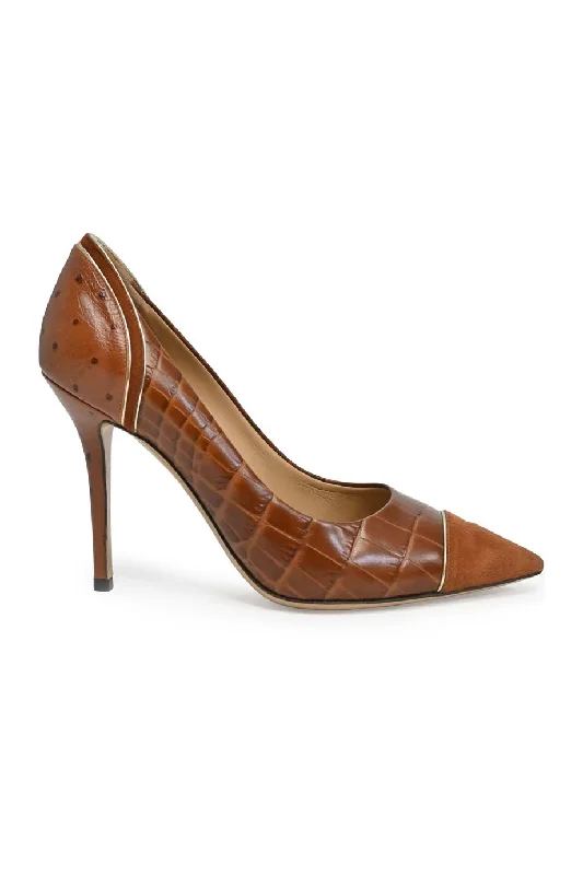 Women's adjustable - strap stiletto heel pumps for a customizable fit[WS6718] Salvatore Ferragamo | High Heel Pump