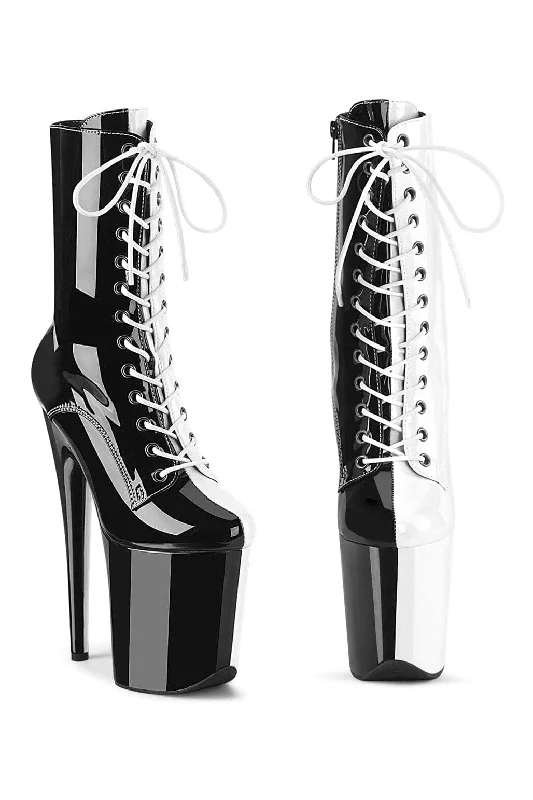 women's ankle boots with pull tabsFLAMINGO-1040TT Black Patent Ankle Boot