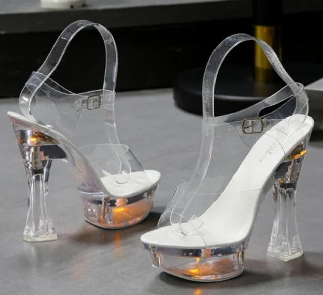 Women's royal blue stiletto heel pumps for a formal eventWomen's Summer Style Transparent Glowing Floral Thick Platform Pumps Women's royal blue stiletto heel pumps for a formal eventWomen's Summer Style Transparent Glowing Floral Thick Platform Pumps