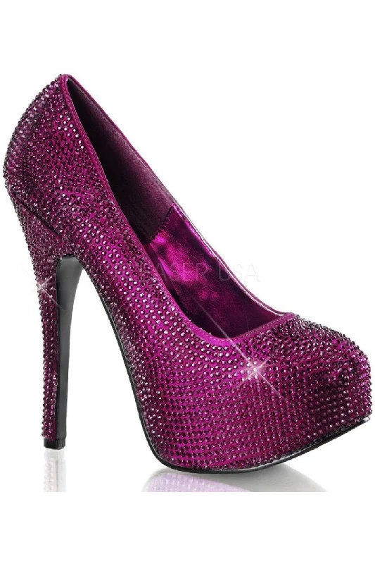 Women's snakeskin - embossed stiletto heel pumps for a bold statementTEEZE-06R Pump | Purple Genuine Satin Women's snakeskin - embossed stiletto heel pumps for a bold statementTEEZE-06R Pump | Purple Genuine Satin