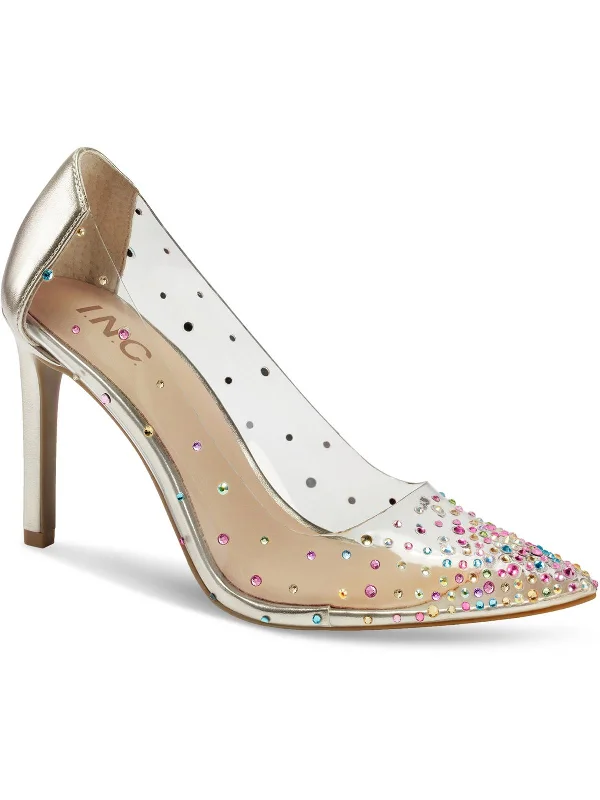Women's genuine leather stiletto heel pumps with a soft finishKatey Womens Slip On Rhinestone Pumps Women's genuine leather stiletto heel pumps with a soft finishKatey Womens Slip On Rhinestone Pumps