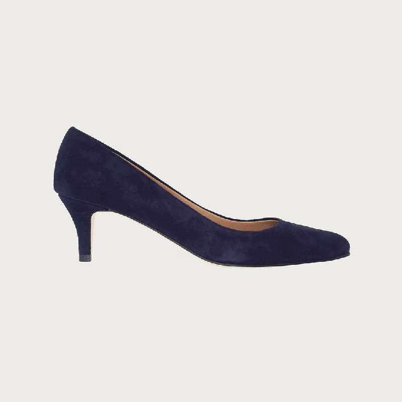 Women's business meeting stiletto heel pumps with a professional lookMILK DECOLTE NAVY SUEDE