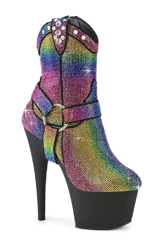 women's ankle boots with pull tabsADORE-1029RS Multi Faux Suede Ankle Boot