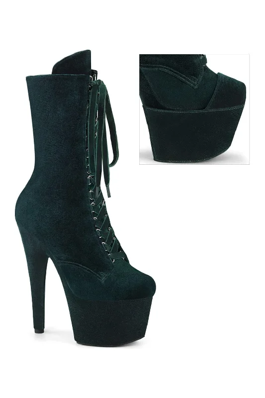 women's ankle boots with studsADORE-1045VEL Green Velvet Ankle Boot