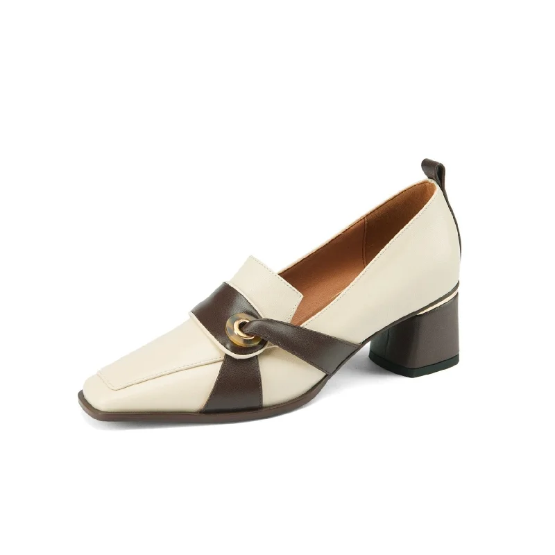 Women's non - slip stiletto heel pumps for safety on slippery floorsTinaCus Women's Square Toe Genuine Leather Handmade Chunky Heel Stylish Loafers Shoes Women's non - slip stiletto heel pumps for safety on slippery floorsTinaCus Women's Square Toe Genuine Leather Handmade Chunky Heel Stylish Loafers Shoes