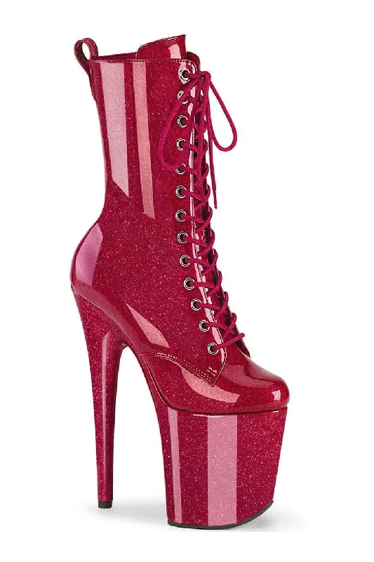 women's ankle boots for special occasionsFLAMINGO-1040GP Fuchsia Glitter Patent Ankle Boot
