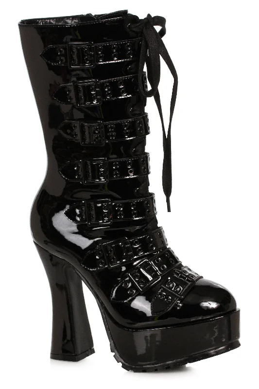 women's waterproof ankle bootsEllie Shoes 557-MELINOE Chunky Heel Lace Up and Buckled Strapped Platform Ankle Boot women's waterproof ankle bootsEllie Shoes 557-MELINOE Chunky Heel Lace Up and Buckled Strapped Platform Ankle Boot