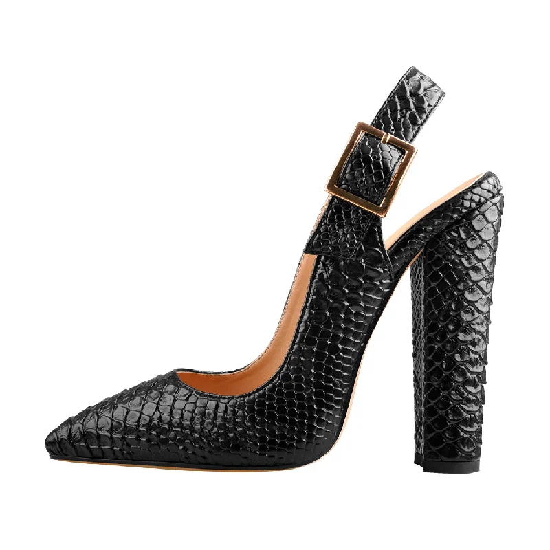 Women's teal stiletto heel pumps for a unique and modern lookSlingback Pointed Toe Fish Scale Chunky Heel Pumps Women's teal stiletto heel pumps for a unique and modern lookSlingback Pointed Toe Fish Scale Chunky Heel Pumps
