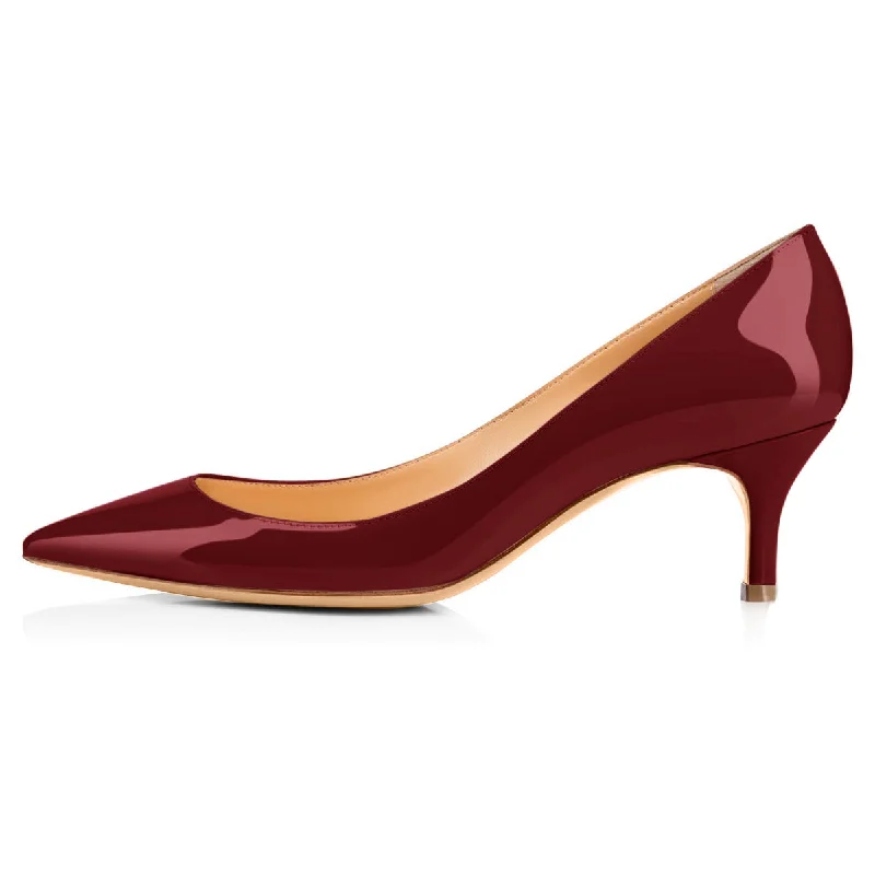 Women's business meeting stiletto heel pumps with a professional lookOnlymaker Pumps Burgundy 2.5 inches Heels Women's business meeting stiletto heel pumps with a professional lookOnlymaker Pumps Burgundy 2.5 inches Heels