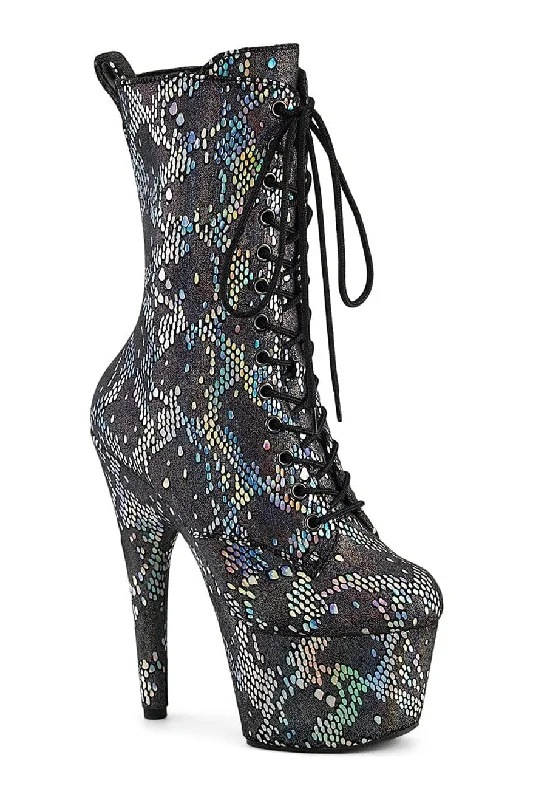 women's ankle boots for dancingADORE-1040SPF Silver Fabric Ankle Boot