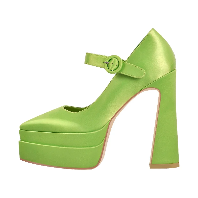 Women's red - carpet stiletto heel pumps for a glamorous eventAnkle Strap Chunky Platform Mary Jane Pumps