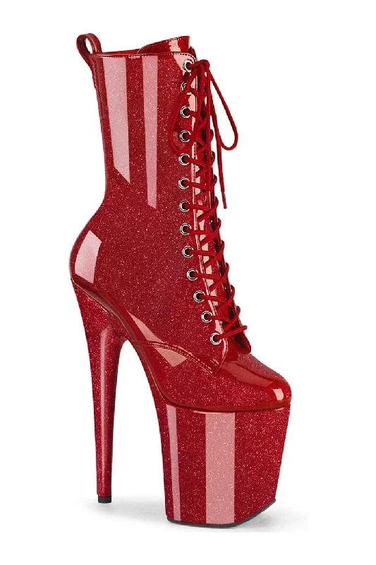 suede ankle boots for womenFLAMINGO-1040GP Red Patent Ankle Boot