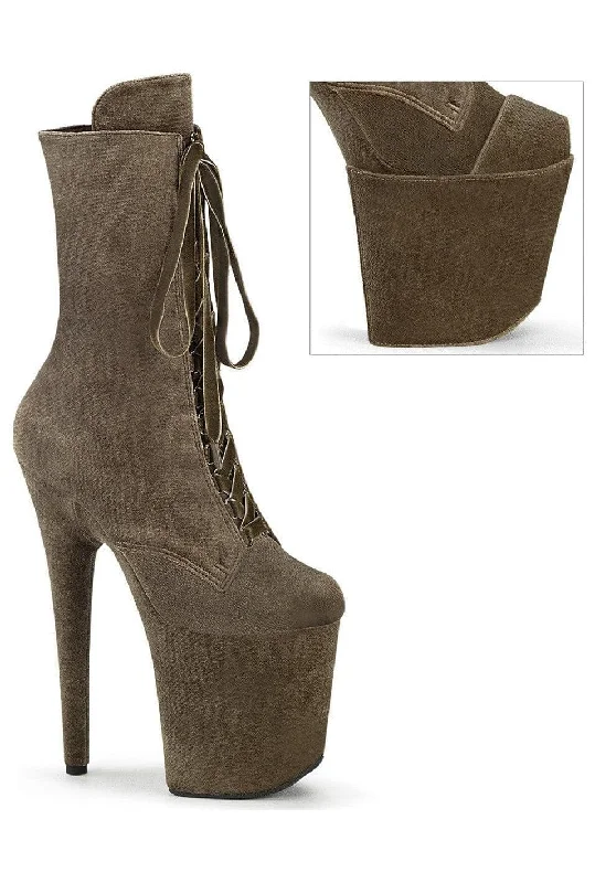 women's ankle boots for workFLAMINGO-1045VEL Green Velvet Ankle Boot