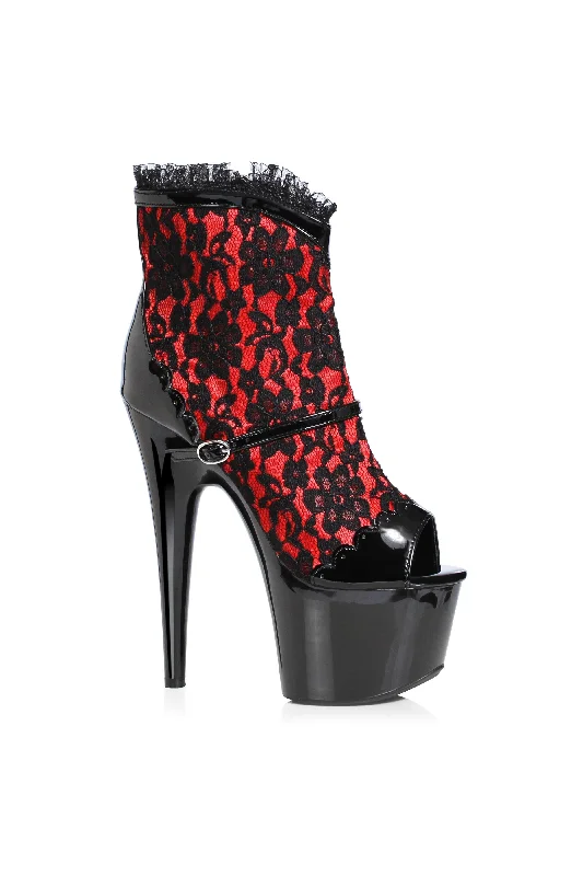 women's ankle boots for officeEllie 709-CAMILA 7" Platform Lace Ankle Boot