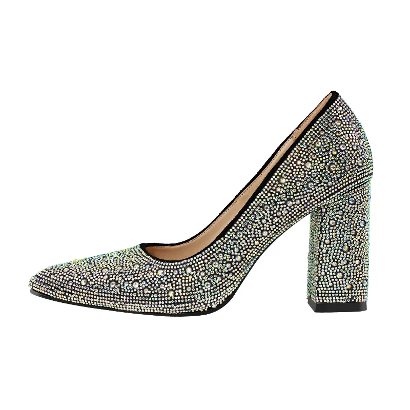 Women's mustard yellow stiletto heel pumps for a trendy pop of colorRhinestone Pointed Toe Chunky Heel Pumps Women's mustard yellow stiletto heel pumps for a trendy pop of colorRhinestone Pointed Toe Chunky Heel Pumps