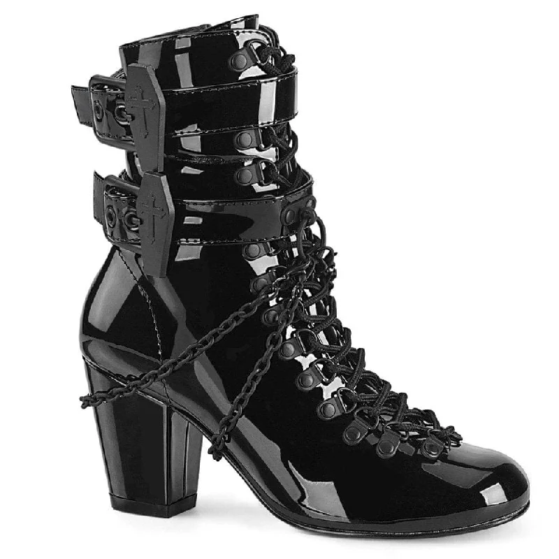 women's ankle boots for workSS-VIVIKA-128 Ankle Boot | Black Patent