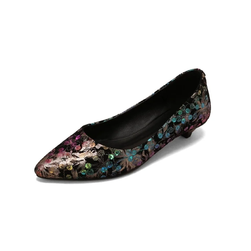 Women's holiday party stiletto heel pumps with a festive touchTinaCus Women's Pointed Toe Genuine Leather Handmade Low Heel Slip On Unique Pump Shoes Women's holiday party stiletto heel pumps with a festive touchTinaCus Women's Pointed Toe Genuine Leather Handmade Low Heel Slip On Unique Pump Shoes
