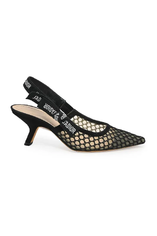 Women's stretchy stiletto heel pumps for easy on and off[WS6705] Christian Dior | Mid Heel Pump