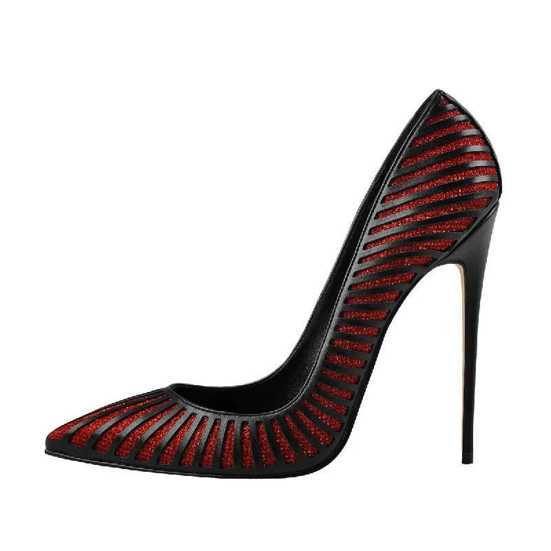 Women's platform stiletto heel pumps with a chunky soleBlack Red Silver Yellow Basic Pumps Pointed Toe Stilettos Women's platform stiletto heel pumps with a chunky soleBlack Red Silver Yellow Basic Pumps Pointed Toe Stilettos