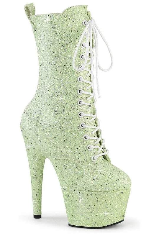 women's ankle boots with strapsADORE-1040GR Green Glitter Ankle Boot