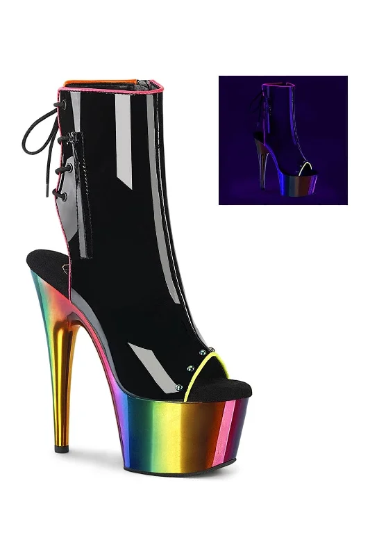 women's ankle boots with block heelsADORE-1018RC-02 Black Patent Ankle Boot