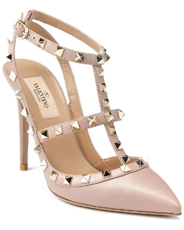 Women's arch - support stiletto heel pumps for better comfortValentino Rockstud Caged 100 Leather Pump Women's arch - support stiletto heel pumps for better comfortValentino Rockstud Caged 100 Leather Pump