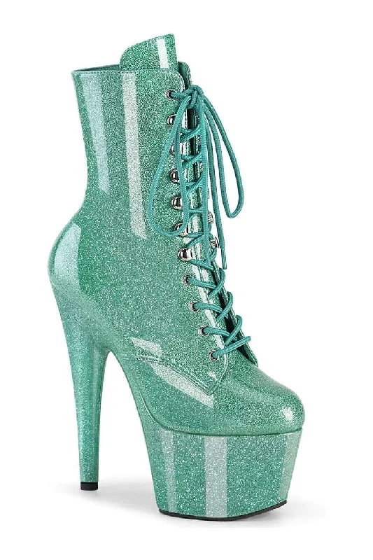 women's ankle boots for casual wearADORE-1020GP Turquoise Patent Ankle Boot