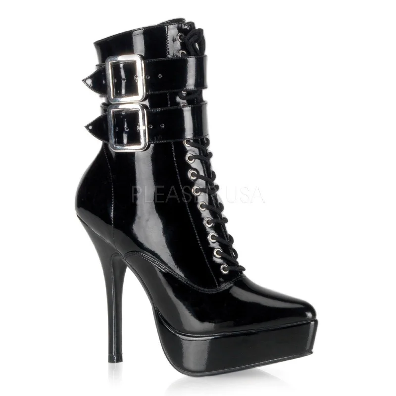 women's ankle boots for petite womenSS-INDULGE-1026 Ankle Boot | Black Patent