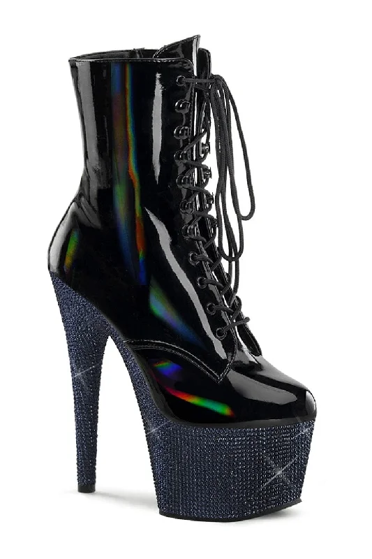 women's ankle boots for officeBEJEWELED-1020-7 Black Patent Ankle Boot