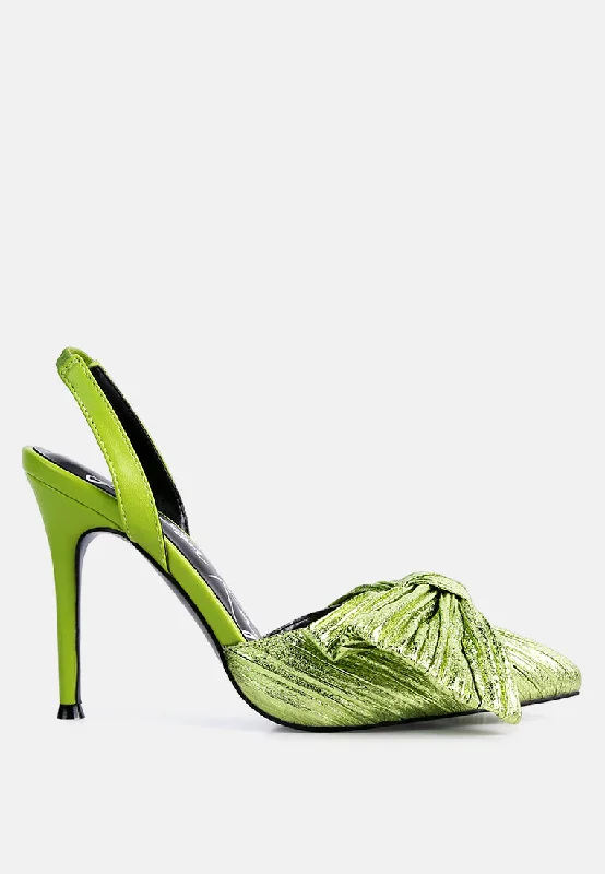Women's lace - trimmed stiletto heel pumps with a scalloped edgekiki high heeled bow slingback sandals Women's lace - trimmed stiletto heel pumps with a scalloped edgekiki high heeled bow slingback sandals