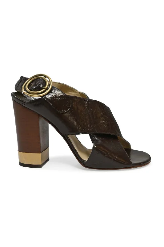 Women's party stiletto heel pumps with a glittery finish[WS6787] Chloé | High heel sandals