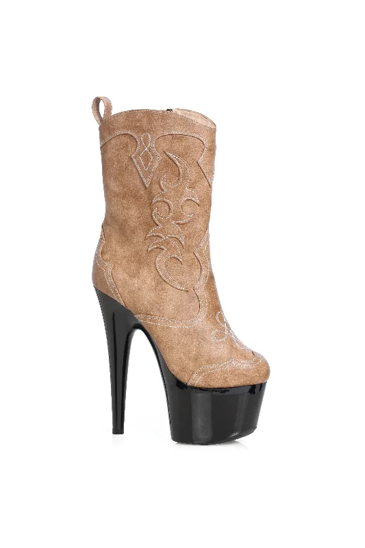 women's ankle boots with cutoutsEllie 709-CODY 7" Cowgirl Ankle Boot