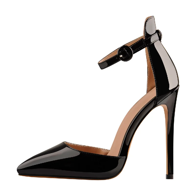 Women's stretchy stiletto heel pumps for easy on and offPointed Toe Ankle Strap Stiletto High Heels Pumps Women's stretchy stiletto heel pumps for easy on and offPointed Toe Ankle Strap Stiletto High Heels Pumps