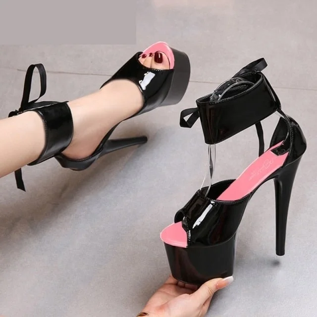 Women's velvet - covered stiletto heel pumps for a luxurious lookMixed Colors Pattern High Heel Women's Summer Sandals with Ankle Strap Women's velvet - covered stiletto heel pumps for a luxurious lookMixed Colors Pattern High Heel Women's Summer Sandals with Ankle Strap