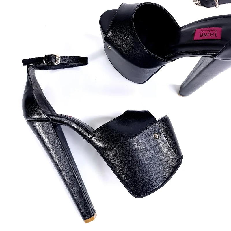 Women's hypoallergenic stiletto heel pumps for sensitive skinAnkle Strap Thick High Heel Black Sandals Women's hypoallergenic stiletto heel pumps for sensitive skinAnkle Strap Thick High Heel Black Sandals