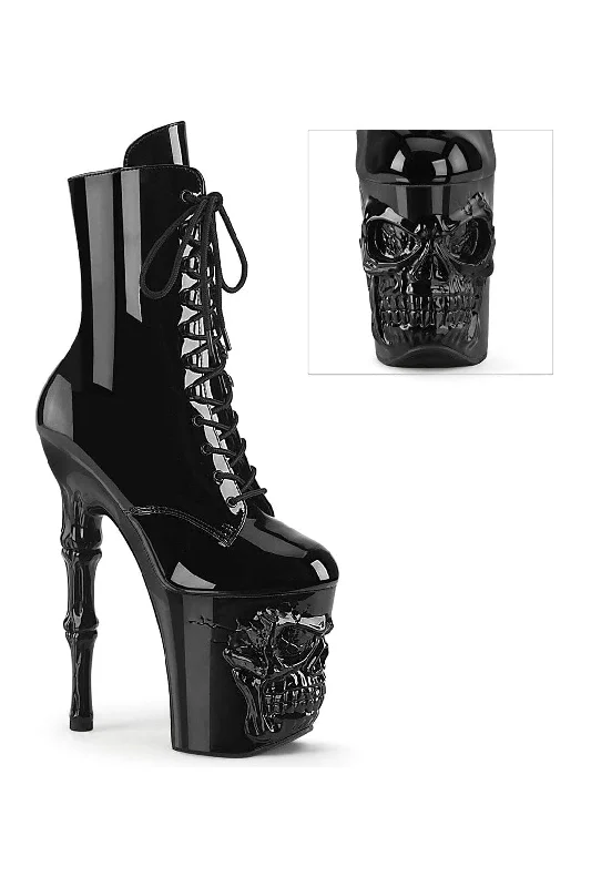 women's platform ankle bootsRAPTURE-1020 Black Patent Ankle Boot