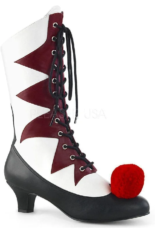 women's flat knee bootsIT-120 Costume Knee Boot | White Faux Leather