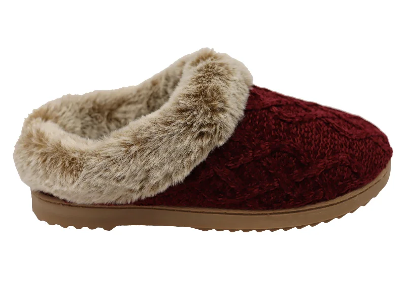 Women's Gel - Cushioned Slippers with a Soft Sole in Blue for All - Day Comfort Dearfoams Womens Comfortable Hannah Chenille Knit Clog Slippers Women's Gel - Cushioned Slippers with a Soft Sole in Blue for All - Day Comfort Dearfoams Womens Comfortable Hannah Chenille Knit Clog Slippers