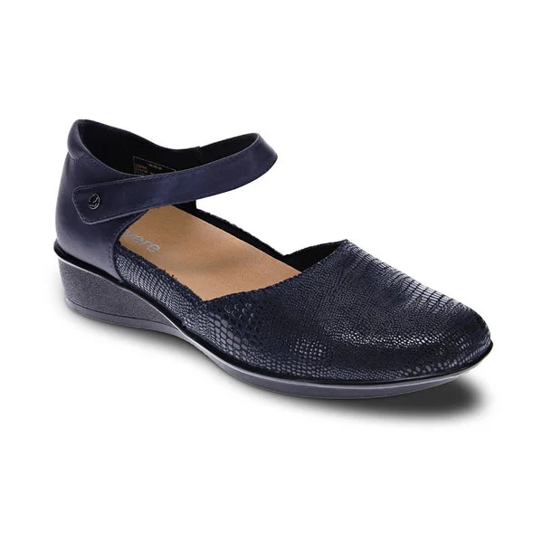 Women's casual sneakers for an active lifestyle Revere Women's Osaka Mary Jane Navy Lizard Women's casual sneakers for an active lifestyle Revere Women's Osaka Mary Jane Navy Lizard