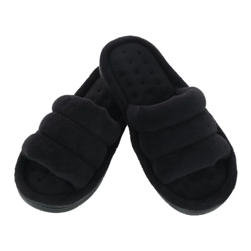 Women's Leather Slippers with a Hand - Stitched Design in Burgundy for Durability Women's Leather Slippers with a Hand - Stitched Design in Burgundy for Durability Women's Open Toe Aster Slide Slipper