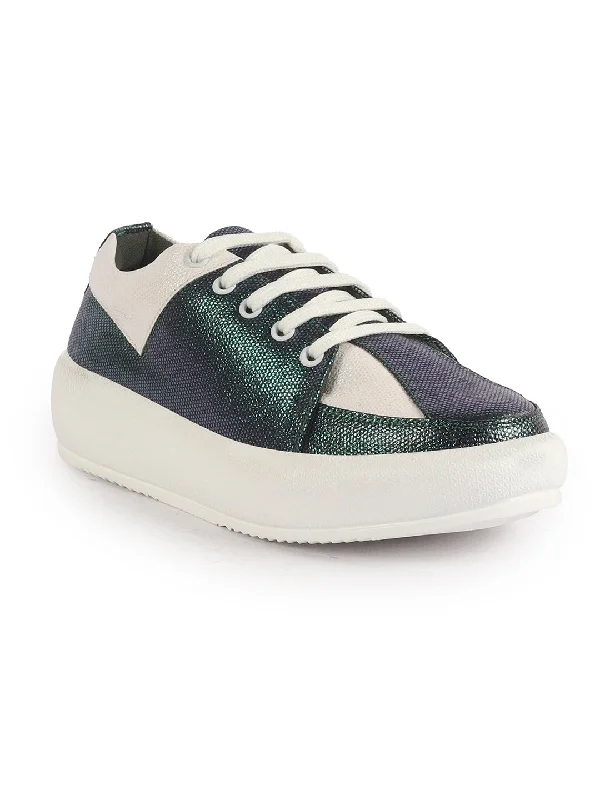 Women's casual shoes for picnics in the park Women Green Lightweight Height Enhancer Chunky Lace-Up Sneakers|Memory Cushion Insole|Evening Party Shoe Women's casual shoes for picnics in the park Women Green Lightweight Height Enhancer Chunky Lace-Up Sneakers|Memory Cushion Insole|Evening Party Shoe