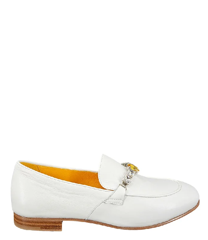 Women's Cashmere - Lined Loafers in Burgundy for Warmth in Winter White Leather Flat Jeweled Loafer Women's Cashmere - Lined Loafers in Burgundy for Warmth in Winter White Leather Flat Jeweled Loafer