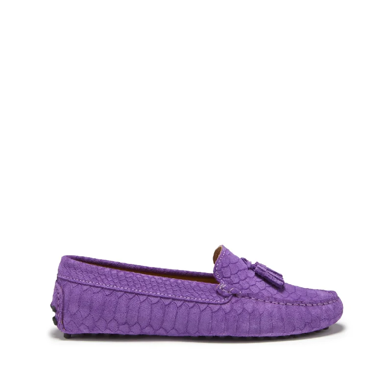 Women's Cashmere - Lined Loafers in Burgundy for Warmth in Winter Women's Tasselled Driving Loafers, purple embossed suede Women's Cashmere - Lined Loafers in Burgundy for Warmth in Winter Women's Tasselled Driving Loafers, purple embossed suede