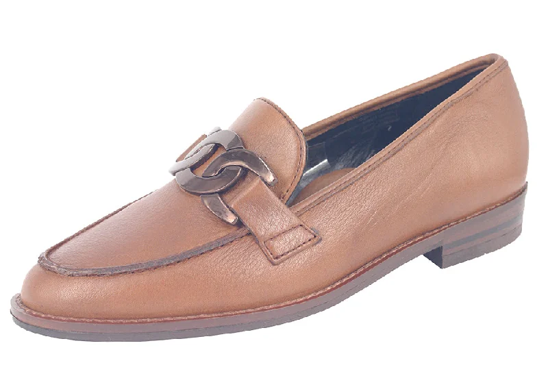 Women's Tassel - Trimmed Loafers with a Low Heel in Olive Green for a Trendy Twist 31291 - TAN Women's Tassel - Trimmed Loafers with a Low Heel in Olive Green for a Trendy Twist 31291 - TAN