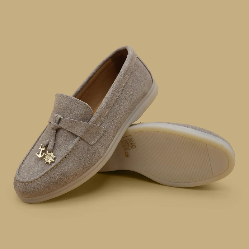 Women's Fur - Lined Loafers in Tan for a Cozy Winter Option 179 - Cotsworld Stone