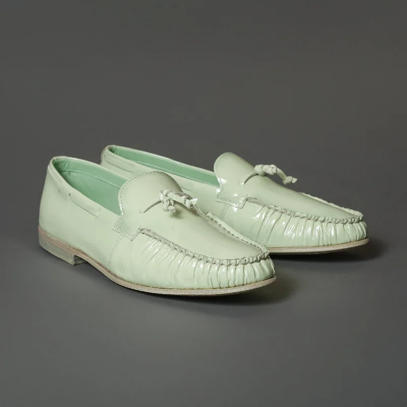 Women's Bow - Embellished Loafers in Red for a Feminine Touch 63604 Green