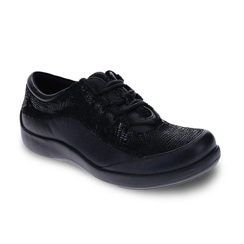 Women's casual flat shoes for all - day comfort Revere Women's Alberta Lace Up Blk Glitz Women's casual flat shoes for all - day comfort Revere Women's Alberta Lace Up Blk Glitz
